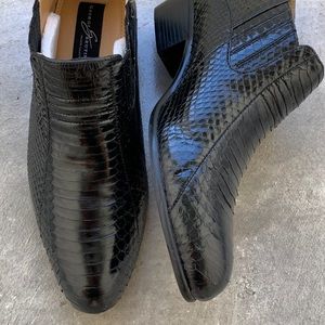 Giorgio Brutini Mens (Tuscan)Black Snakeskin Boots